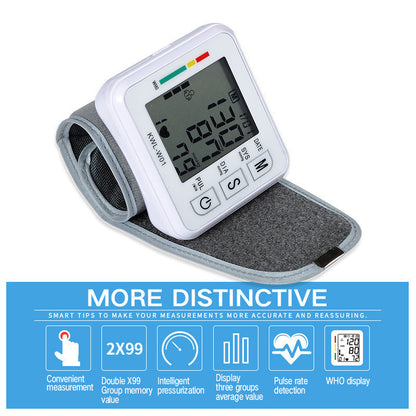 💓 Digital Blood Pressure Monitor – Wrist Cuff | Auto Measurement with LCD Display & Memory Recall My Store